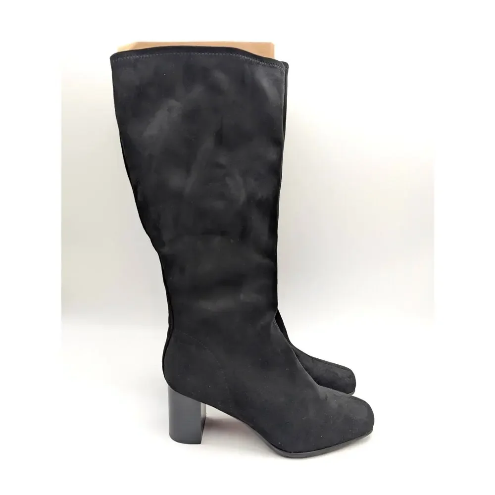 Aerosoles Centola Knee High Boot Square Toe Women's Black Size US10WW